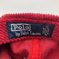 Polo Ralph Lauren ポロラルフローレン ポロベア コーデュロイ キャップ 帽子 レッド sizeF 瑞穂店