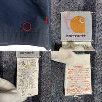 90's Carhartt カーハート ダック デトロイトジャケット ネイビー 刺繡 ブランケットライナー J01 Size 52 福生店
