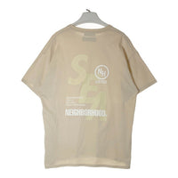 WIND AND SEA ウィンダンシー NEIGHBORHOOD ネイバーフッド 211ELWSN-STM02S 前後プリント Tシャツ ベージュ sizeXL 瑞穂店
