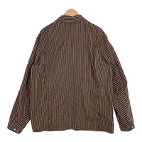 TCB JEANS ティーシービージーンズ Cathartt Chore Coat Tabby Cat Stripe キャットハート チョアコート カバーオール ブラウンヒッコリー Size 42 相当 福生店