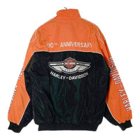 HARLEY-DAVIDSON ハーレーダビッドソン 100TH ANNIVERSARY ジップアップ ジャケット 中綿 オレンジ ブラック SizeXL 瑞穂店
