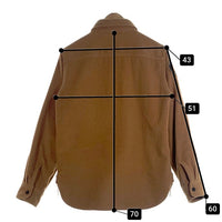 STUDIO D'ARTISAN ステュディオダルチザン U.S.Marines ウール CPO シャツ キャメル 5477 Size M 福生店