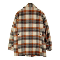 BLACK BEAR ブラックベア TALONジップ 70's チェック シャツジャケット オレンジ×アイボリー size-※所々汚れあり 瑞穂店