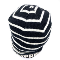 Supreme シュプリーム Team Stripe Beanie ニット帽 ビーニー ブラック×ホワイト 瑞穂店