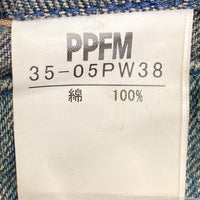 PPFM ピーピーエフエム デニムパッチワーク サロペット インディゴ sizeM 瑞穂店
