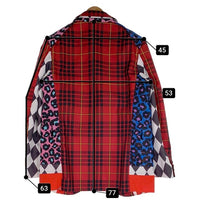 COMME des GARCONS HOMME PLUS コムデギャルソンオムプリュス ドッキング 3B テーラードジャケット マルチカラー チェック レオパード 3重 PF-J007 AD2020 Size S 福生店