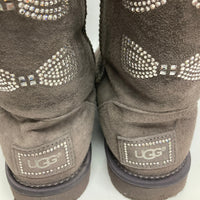 UGG アグ ブーツ CLASSIC SHORT CRYSTAL BOW 1006698 グレー size23cm 瑞穂店