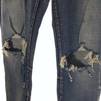 mnml ミニマル ダメージデニムパンツ 裾ジップ インディゴ Size 36 福生店