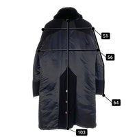 ennerre エネーレ ナイロン ウール ベンチコート ブラック 中綿 NR32JX03 Size 52 福生店