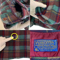 70's PENDLETON ペンドルトン ボードシャツ チェックウール グリーン Size XL 福生店