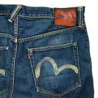 EVISU エヴィス Lot 2000 テーパードデニムパンツ ジーンズ インディゴ Size 34×35 瑞穂店