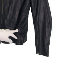 International Gallery BEAMS インターナショナルギャラリービームス PER BACCO ゴートレザー ダブルライダースジャケット ブラック 11-18-2073-730 Size 46 福生店