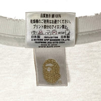 A BATHING APE アベイシングエイプ サル サークルプリント Tシャツ ホワイト sizeM 瑞穂店