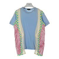 COMME des GARCONS HOMME PLUS コムデギャルソンオムプリュス PA-T019 AD2017 Disco期 異素材切替 Tシャツ ブルー sizeM 瑞穂店