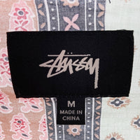 STUSSY ステューシー バンダナ柄 長袖シャツ ピンク×ブラウン sizeM 瑞穂店