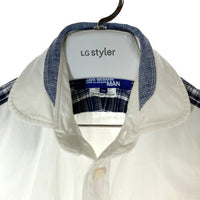 JUNYA WATANABE COMME des GARCONS MAN ジュンヤワタナベ コムデギャルソンマン WI-B010 AD2011 リネン混 タータンチェック パッチワークシャツ ホワイト sizeXS 瑞穂店