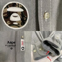 Aape By A BATHING APE エーエイプ ア ベイシング エイプ 長袖 シャツ グレー Size S 福生店