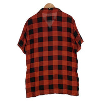 TMT ティーエムティー ORIGINAL RAYON BUFFALO CHECK オープンカラーレーヨンシャツ バッファローチェック レッド TSH-S1907 Size L 福生店