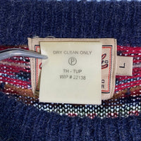 90's WOOLRICH ウールリッチ フェアアイル柄 ニット セーター バーガンディー ネイビー Size L 福生店