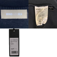 WIND AND SEA ウィンダンシー SEA PIGMENT TEE ピグメント フロント刺繡ロゴ Tシャツ ブラック WDS-O-ESS2-24-Q3-CS-01 Size L 福生店