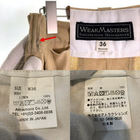 WEAR MASTERS ウエアマスターズ リネン トラウザー パンツ ベージュ アトラクションズ Size 36 福生店