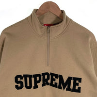SUPREME シュプリーム 24FW Collegiate Half Zip Pullover カレッジ ハーフジップ プルオーバースウェット ベージュ Size M 福生店