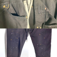 TMT ティーエムティー 19AW BLACK DENIM TRACK PANTS ブラックデニム トラックパンツ USED/ペンキ加工 TPT-F1904 Size L 福生店