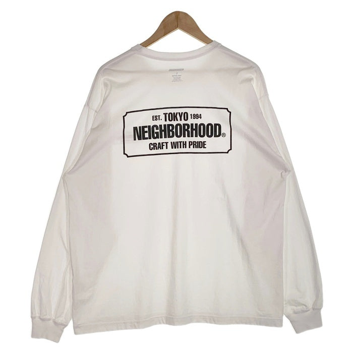 NEIGHBORHOOD ネイバーフッド 22SS NH-1/C-TEE.LS プリント ロングスリーブTシャツ ホワイト Size L 福生店