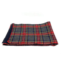 COMME des GARCONS HOMME コムデギャルソンオム HP-K401 ウールxナイロン タータンチェックマフラー グレーxネイビー 瑞穂店