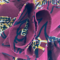 Stussy ステューシー レーヨン バタフライ柄 長袖オープンカラーシャツ レッド sizeM 瑞穂店