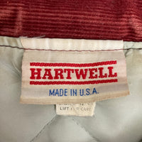HARTWELL ハートウェル USA製 企業ロゴ刺繍 コーデュロイジャケット ボルドー sizeL 瑞穂店