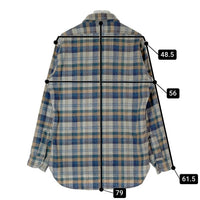 PENDLETON ペンドルトン 70's USA製 ウールシャツ 片ポケット ベージュxブルー sizeM 瑞穂店