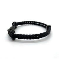 GUCCI グッチ Braided bracelet with piston detail ピストン ディテール ブレイド ブレスレット ブラック 859240 Size 全長約20cm 福生店