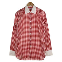 TURNBULL&ASSER ターンブル&アッサー ギンガムチェック クレリックシャツ レッド Size 15 1/2 福生店