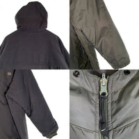 00’s NIKE ナイキ リバーシブル フーデッドジャケット ナイロン フリース モスグリーン チャコール Size M 福生店
