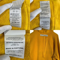 OFF-WHITE オフホワイト 19AW インダストリアル プリント プルオーバースウェットパーカー イエロー OMBB057F19E30016 Size S 福生店