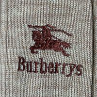 Burberrys バーバリー ショルダー エルボーパッチ ウールニットセーター ベージュ イングランド製 Size L 福生店