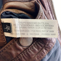 Massimo Dutti マッシモデュッティ シープレザージャケット ブラウン sizeL 瑞穂店