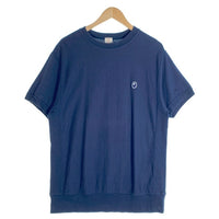 A BATHING APE アベイシングエイプ ワンポイントワッペン Tシャツ ネイビー 袖裾リブ Size M 福生店