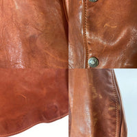 PINEAL JET LEATHER ピネールジェットレザー ホースハイド カーコート ブラウン sizeM 瑞穂店