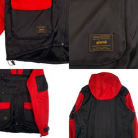 glamb グラム Cameraman mountain parka カメラマン マウンテンパーカー ジップアップジャケット ブラック レッド GB0120/JKT15 Size 3 福生店