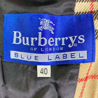 Burberrys OF LONDON BLUE LABEL バーバリーズ オブ ロンドン ブルーレーベル カシミア混 金ボタン テーラードジャケット ブラウン size40 瑞穂店