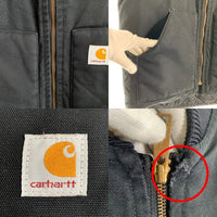 CARHARTT カーハート DUCK VEST ダックベスト ブラック V01 BLK メキシコ製 Size Medium Regular 福生店