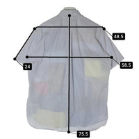 JUNYA WATANABE MAN ジュンヤワタナベマン WK-B028 AD2022 Roy Lichetenstein ロイ・リキテンスタイン パッチワーク コミック調 半袖シャツ ブルー sizeM 瑞穂店