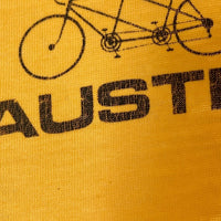 Hane’s ヘインズ 80's TANDEM AUSTIN 前後プリント シングルステッチ Tシャツ イエロー sizeXL 瑞穂店