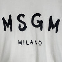 MSGM エムエスジーエム フロントロゴプリント Tシャツ ホワイト 2540MM97 Size M 福生店