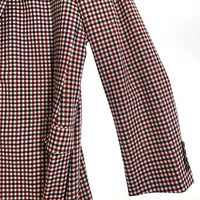 Brooks Brothers ブルックスブラザーズ ウール チェック柄 2B テーラードジャケット レッド ネーム入り Size 42R 福生店