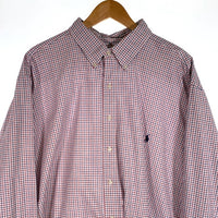 Ralph Lauren ラルフローレン CLASSIC FIT チェック ボタンダウンシャツ ホワイト レッド ネイビー Size 3XB 福生店