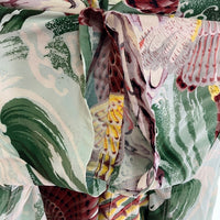 SUN SURF サンサーフ SS38415 MUSA-SHIYA アロハシャツ SPECIAL EDITION THE EAGLE HAS LANDED 和柄 鷹 海 波 グリーン sizeM 瑞穂店