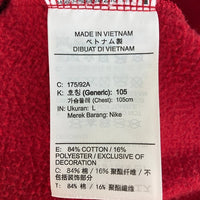 Supreme シュプリーム NIKE ナイキ CK6225-687 19FW Leather Applique Sweatshirt レザーアップリケ スウェットパーカー レッド sizeL 瑞穂店